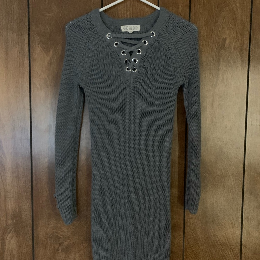 Pink Rose Sweater Dress (Size S)